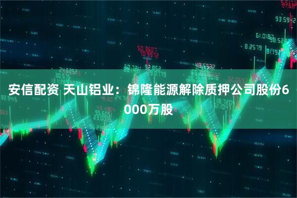 安信配资 天山铝业：锦隆能源解除质押公司股份6000万股